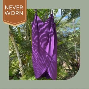 Elegant Purple Midi Dress